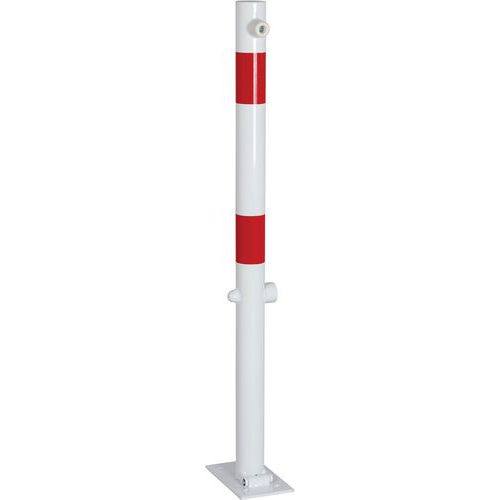 Round steel post - On plate - 1 m - With eyelet - Crash Stop