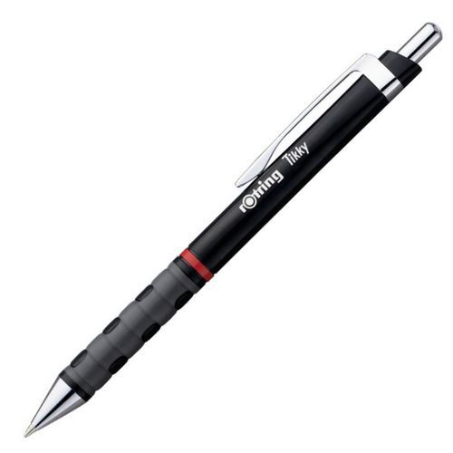 rOtring Tikky ballpoint pen, medium tip, black with blue ink - rOtring
