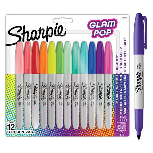 Sharpie Glam Pop permanent marker with 0.9-mm fine tip - Sharpie