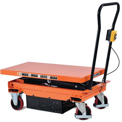Electric Mobile Scissor Lift Table - 300kg Capacity - 950mm Max Height Electric Mobile Scissor Lift Table - 300kg Capacity - 950mm Max Height