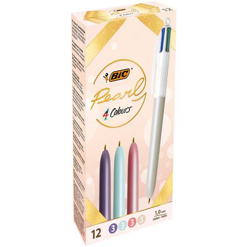 4 Colours Pearl pen - Four assorted colours - BIC