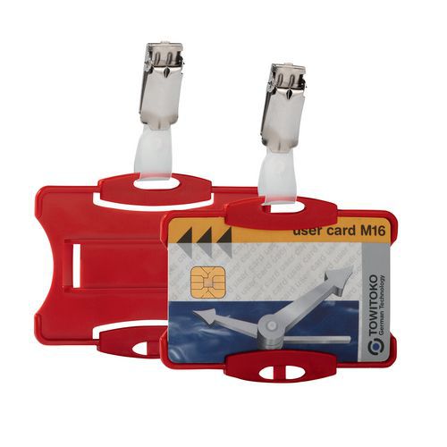 Open badge holder with clip - Set of 25 - Durable