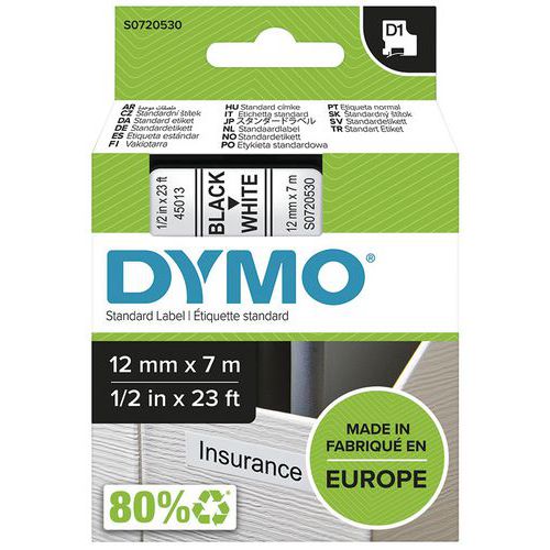 D1 tape cartridge, width 12 mm - Dymo