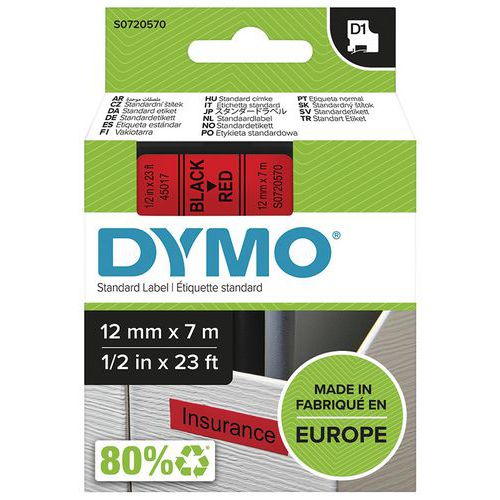 D1 tape cartridge, width 12 mm - Dymo
