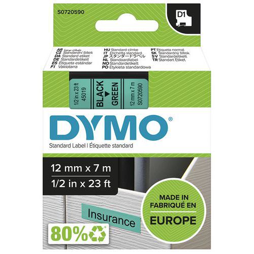D1 tape cartridge, width 12 mm - Dymo