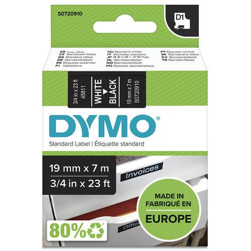Dymo D1 tape cassette - Width 19 mm
