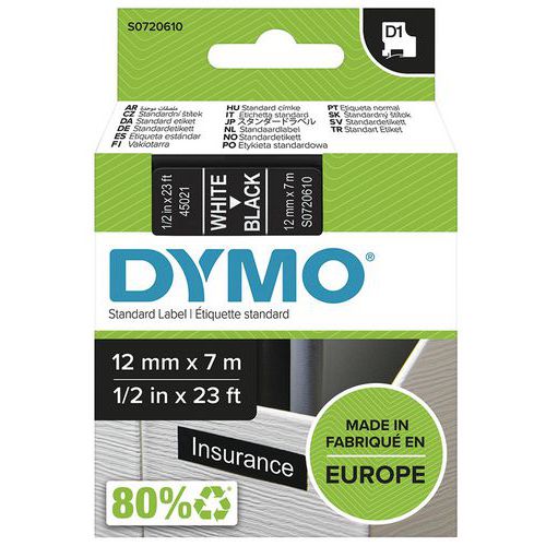 D1 tape cartridge, width 12 mm - Dymo