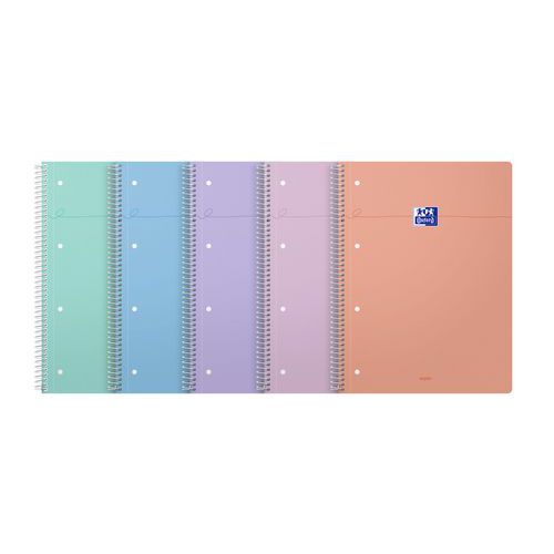 Oxford Smart spiral punched notebook 230x297 - Pastel - Oxford