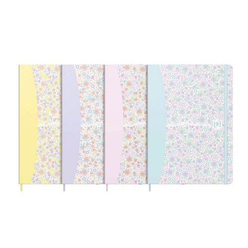 A5 Floral bound notebook with laminated cover - 148 x 210 mm - Assorted - Oxford