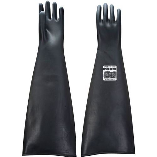 Long Neoprene Chemical Resistant Glove/Gauntlets - Size 9-11 -Portwest Long Neoprene Chemical Resistant Glove/Gauntlets - Size 9-11 -Portwest