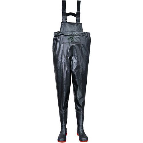 Black Heavy Duty PVC S5 Safety Chest Wader - Size 37-48 - Portwest UK