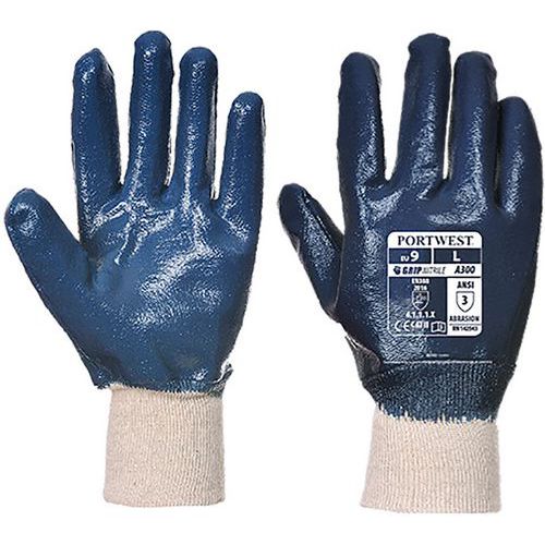 Blue Fully Dipped Nitrile Safety Glove - Size 8-11 - Portwest UK