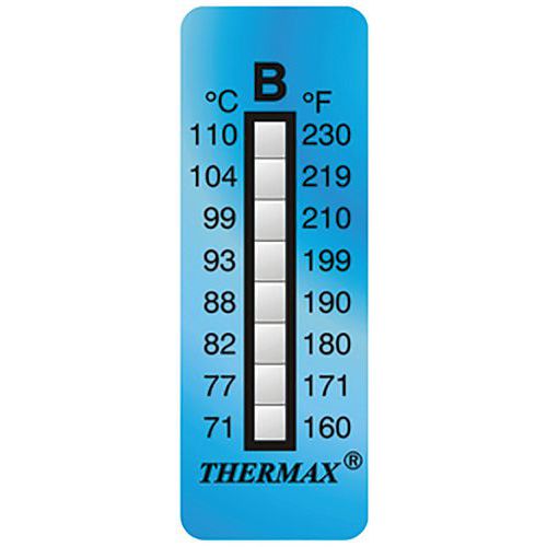 Irreversible temperature indicator - Thermax 8 temperatures