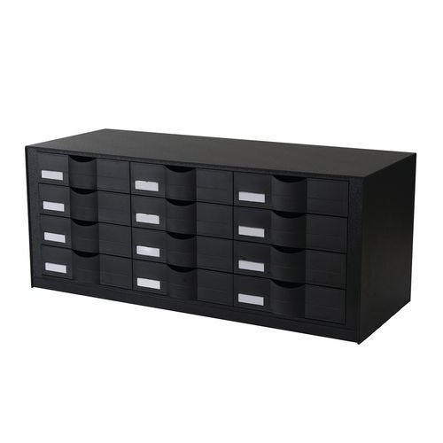 3-column drawer unit - Black - Paperflow 3-column drawer unit - Black - Paperflow