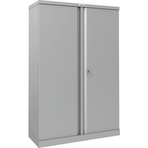 Phoenix SCL Metal Cupboard - 1-4 Shelves - Grey Red Or Blue - Key Lock