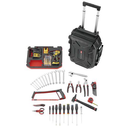 Technician suitcase on castors - 67 pieces - Facom