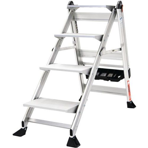 Wide Step Ladder - 2 To 4 Steps - Little Giant Jumbo Step - Secure