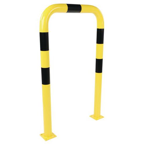 Warehouse Traffic Hoop Barriers - Black & Yellow - Steel - Manutan Expert