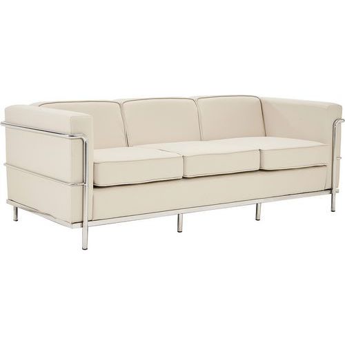 Cream Home/Office Reception Leather Armchair/Sofas 1-3 Seats - Belmont
