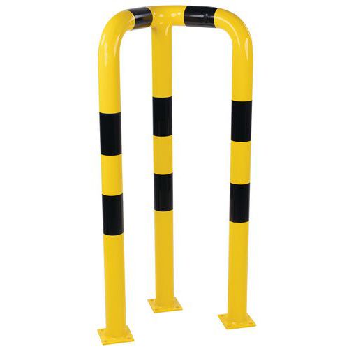 Corner Traffic Hoop Barriers - Black & Yellow - Steel - Manutan Expert