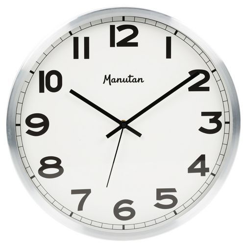 Quartz analogue wall clock, dia. 40 cm - Manutan Expert