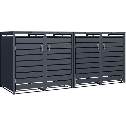 Metal Outdoor Household Wheelie Bin Storage Unit - Phoenix Safe