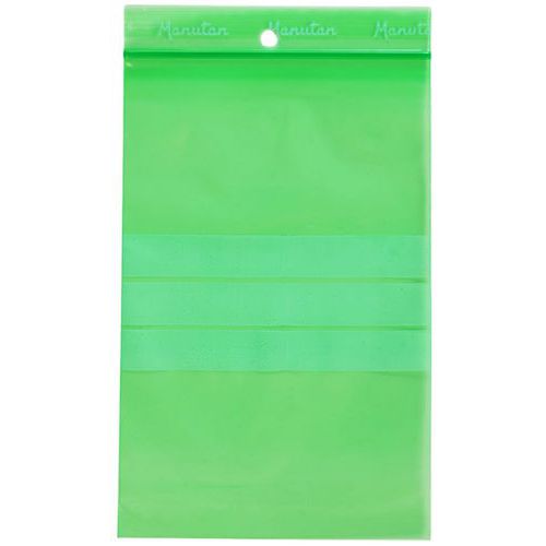 Recycled zip bags - Transparent green 50 µm - Manutan