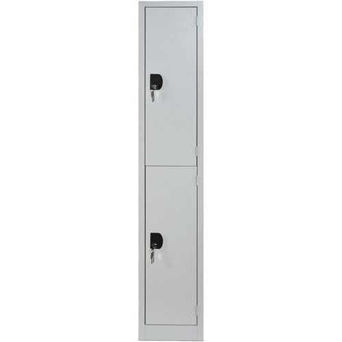 Tall Metal Storage Lockers - 2 Cabinets - Nestable - 1800mm High