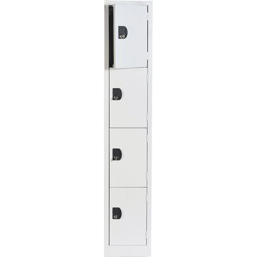 Tall Metal Storage Lockers - 4 Cabinets - Nestable - 1800mm High
