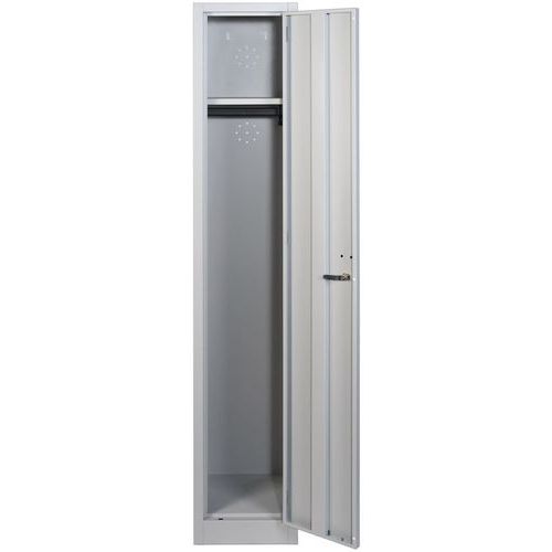Tall Metal Storage Locker - Cylinder Lock - Hat Shelf & 2 Coat Hooks Tall Metal Storage Locker - Cylinder Lock - Hat Shelf & 2 Coat Hooks