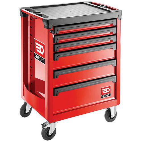 ROLL M3 toolbox trolley, 6 drawers - Facom
