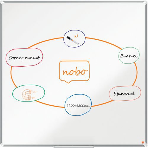 Nano Clean coated steel whiteboard - Premium Plus - Nobo