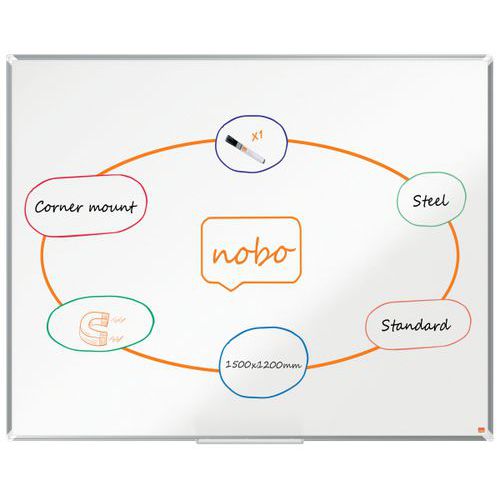 Nano Clean coated steel whiteboard - Premium Plus - Nobo