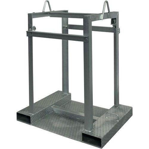 Galvanised Steel Pallet for Four 230mm Gas Cylinder Storage - Justrite Galvanised Steel Pallet for Four 230mm Gas Cylinder Storage - Justrite