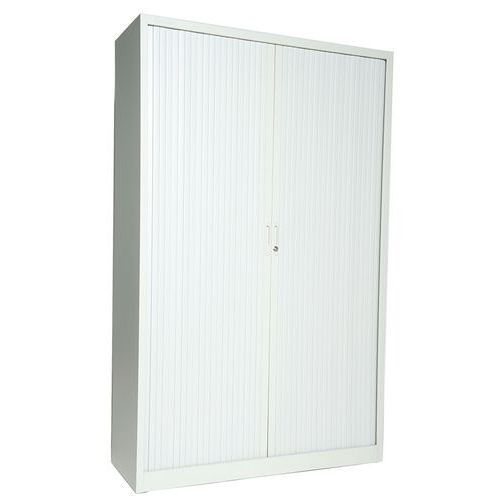 Tambour Door Metal Cupboards - 4 Shelf - HxW 1950x1200mm - Manutan
