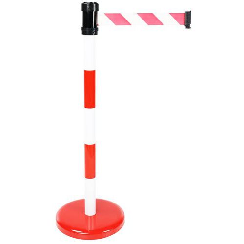 Steel post with belt on base - Manutan Expert