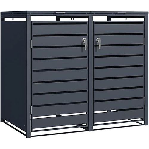 Metal Outdoor Household Wheelie Bin Storage Unit - Phoenix Safe