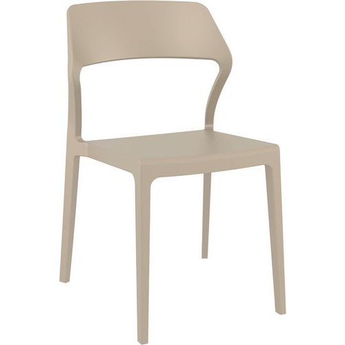 Plastic Indoor/Outdoor Side Chair - Stackable - Weather-Resistant -Zap