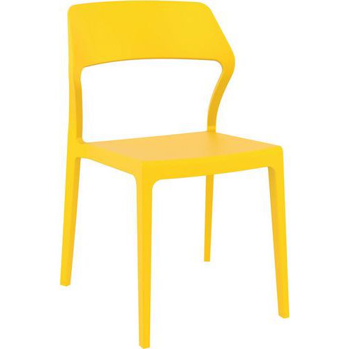 Plastic Indoor/Outdoor Side Chair - Stackable - Weather-Resistant -Zap