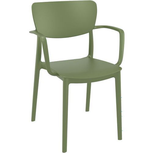 Lisa Arm Chair –Weather-Resistant, Stackable, Multiple Colours - Zap