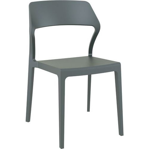 Plastic Indoor/Outdoor Side Chair - Stackable - Weather-Resistant -Zap