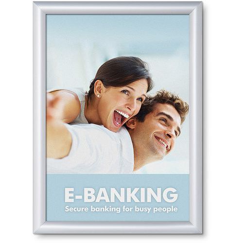 Aluminium poster snap frame with pointed corners - Manutan Expert