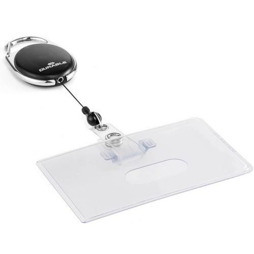 Badge holder for one card with black STYLE reel - Durable Badge holder for one card with black STYLE reel - Durable