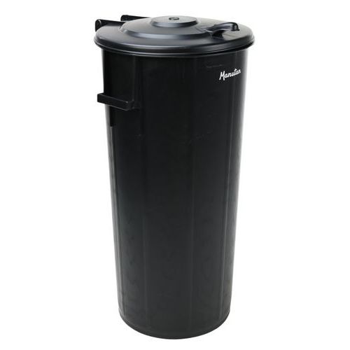 Plastic Outdoor Waste Bin - Hinged Lid - 60 & 100 Litre - Manutan Expert