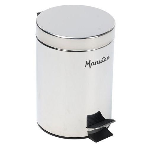 Manutan Expert stainless steel sanitary pedal bin