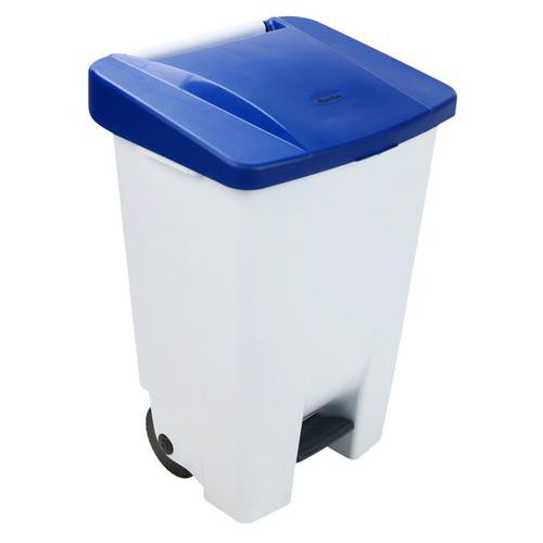 Plastic Mobile Pedal Bin - 80-Litre Capacity - Food Waste - Manutan Expert