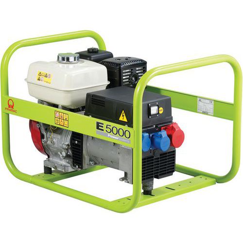 Pramac E5000 Portable 5.1 KVA Generator - Honda GX Engine - 230/115V