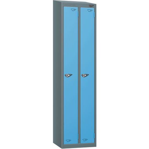 Carbon Zero Sloped Twin Locker Nest - 1800x450x450mm - Hasp Lock -Pure