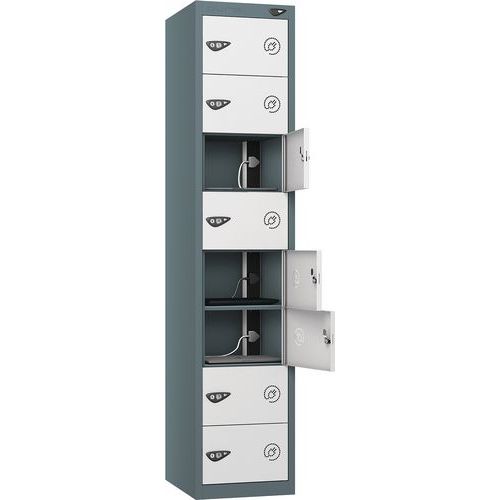 Powered Laptop Charging Locker With 8 Doors & 3-Pin Plugs - Pure Power