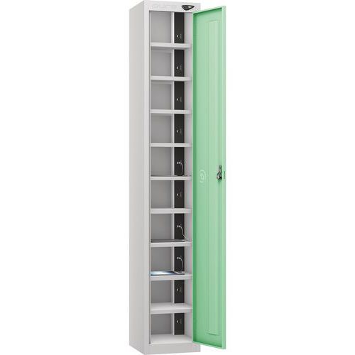 Powered Tablet Charging Locker - 1 Door 10 Tiers & 2-USBs - Pure Power